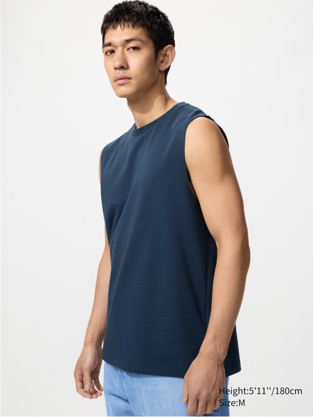 Uniqlo Men's Sleeveless Muscle Tee - Deep Blue
